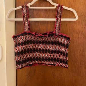 Cute tribal cropped tank top